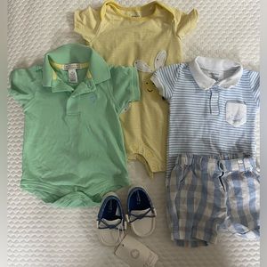Lot of Preppy Baby Boys Clothes, Joules, Beaufort Bonnet, Mayoral, etc. 3-9M.